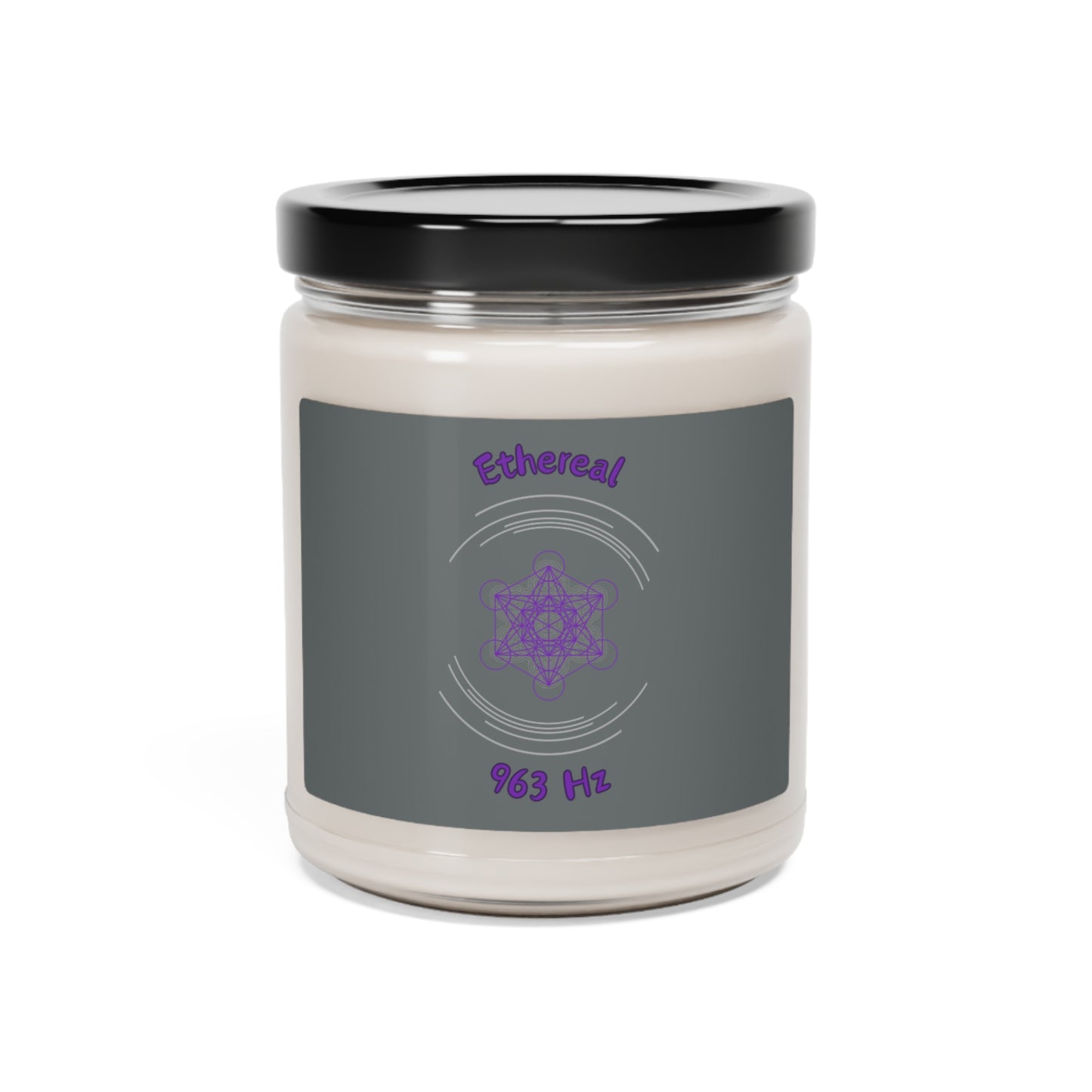 963 Hz Ethereal (C1) Scented Soy Candle, 9oz (Original Series - Crystal)