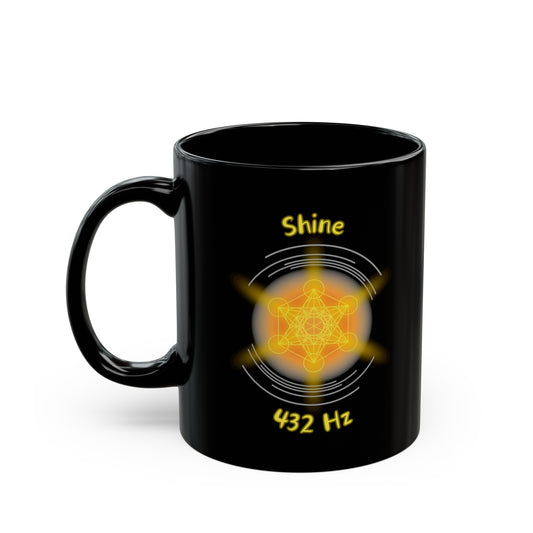 432 Hz Shine (O1) Black Mug