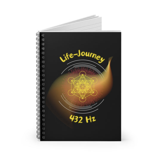 432 Hz Life-Journey (W1) Spiral Notebook (Journal) - Ruled Line