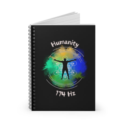 174 Hz Humanity (O2) Spiral Notebook (Journal) - Ruled Line