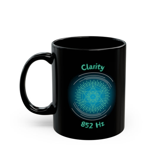 852 Hz Clarity (O1) Black Mug