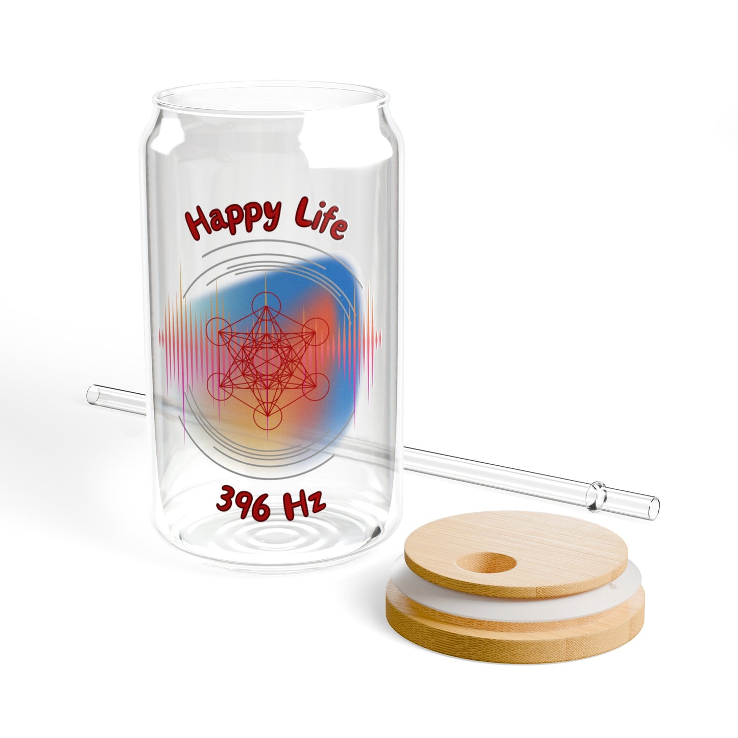 396 Hz Happy Life (W1) Sipper Glass