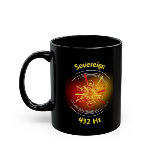 432 Hz Sovereign (O1) Black Mug