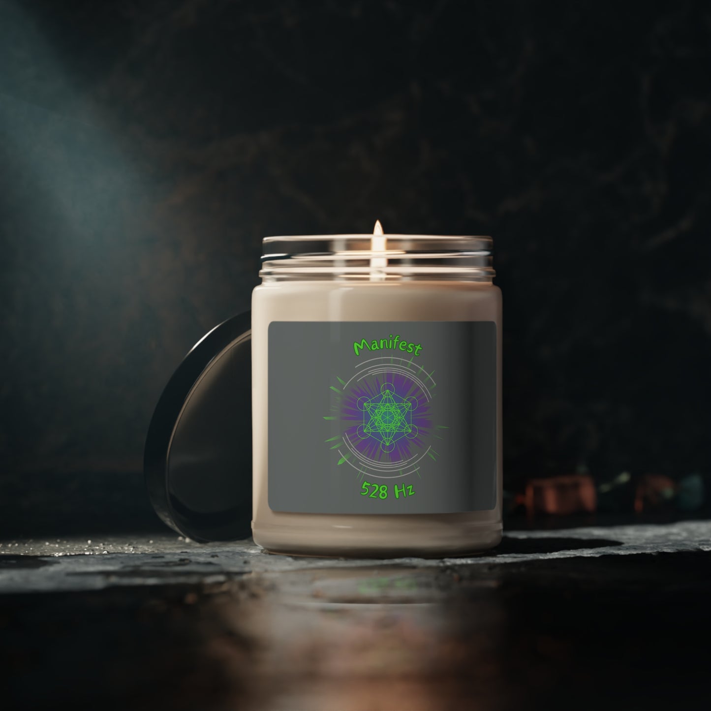 528 Hz Manifest (O1) Scented Soy Candle, 9oz