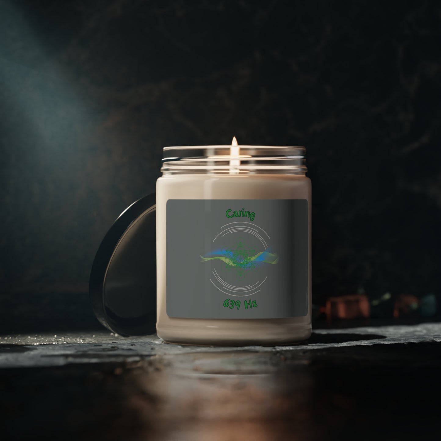 639 Hz Caring (W1) Scented Soy Candle, 9oz