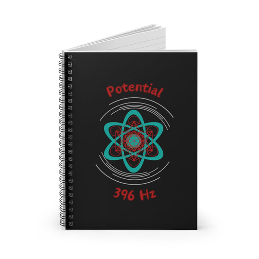 396 Hz Potential (O1) Spiral Notebook (Journal) - Ruled Line