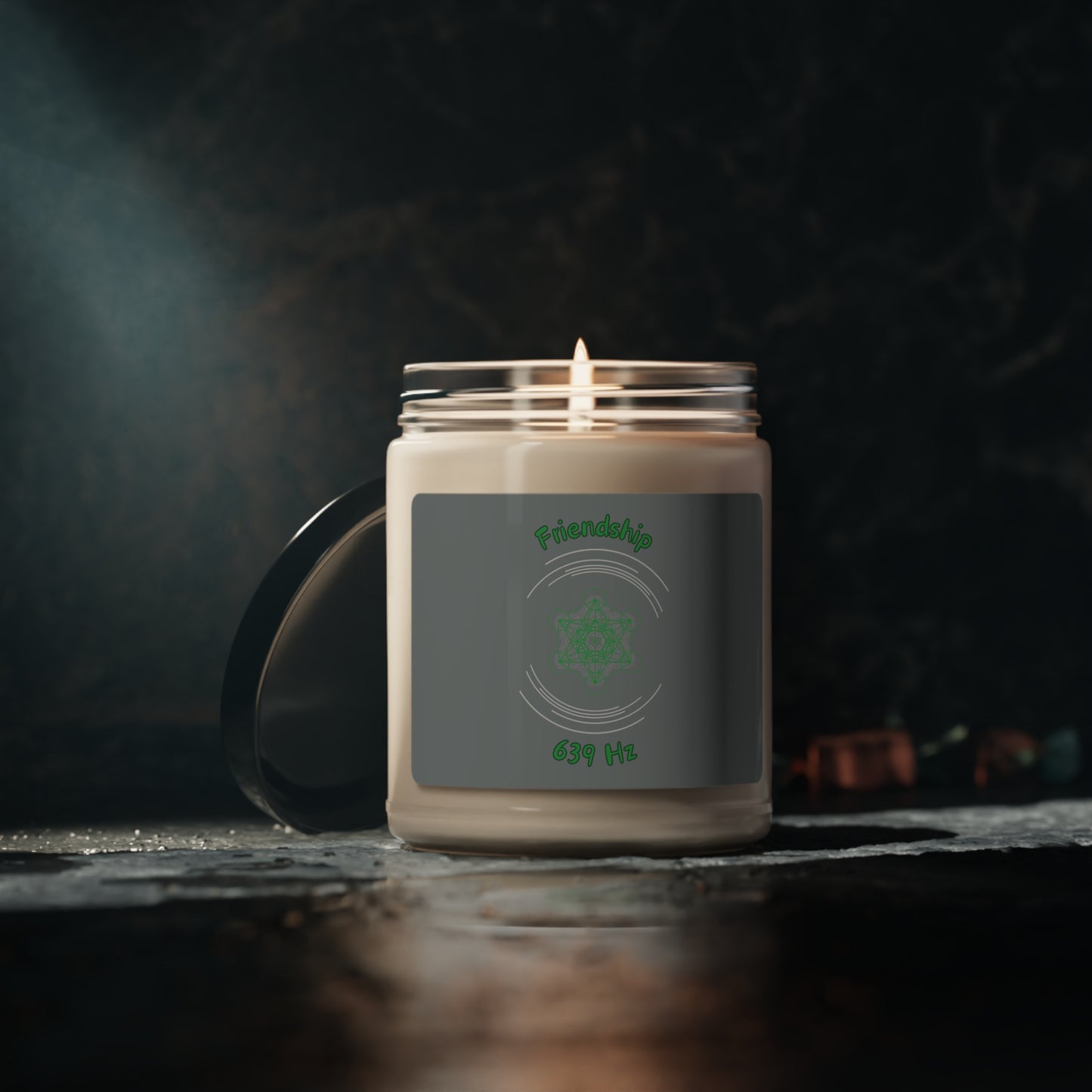 639 Hz Friendship (C1) Scented Soy Candle, 9oz (Original Series - Crystal)