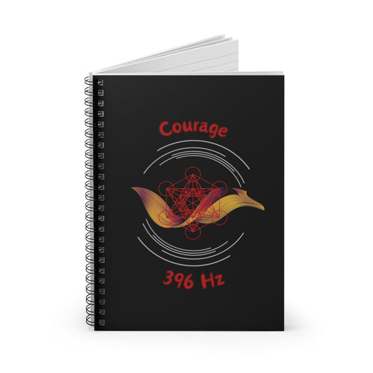 396 Hz Courage (W1) Spiral Notebook (Journal) - Ruled Line