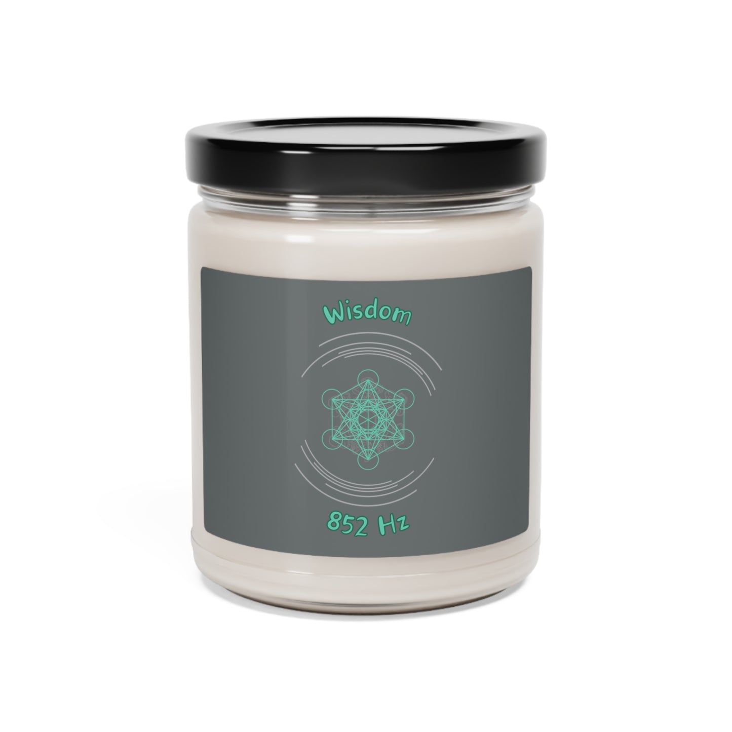 852 Hz Wisdom (C1) Scented Soy Candle, 9oz (Original Series - Crystal)