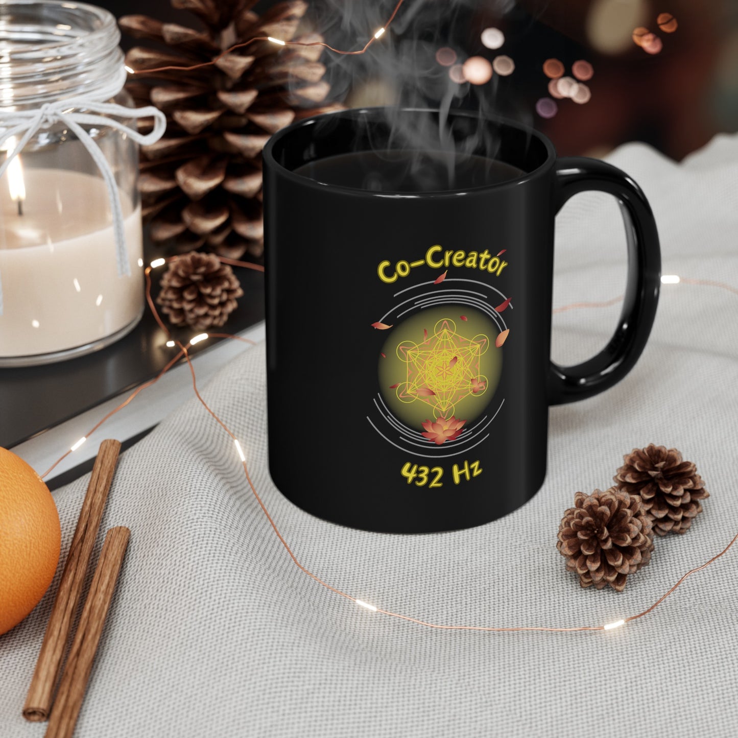 432 Hz Co-Creator (O3) Black Mug