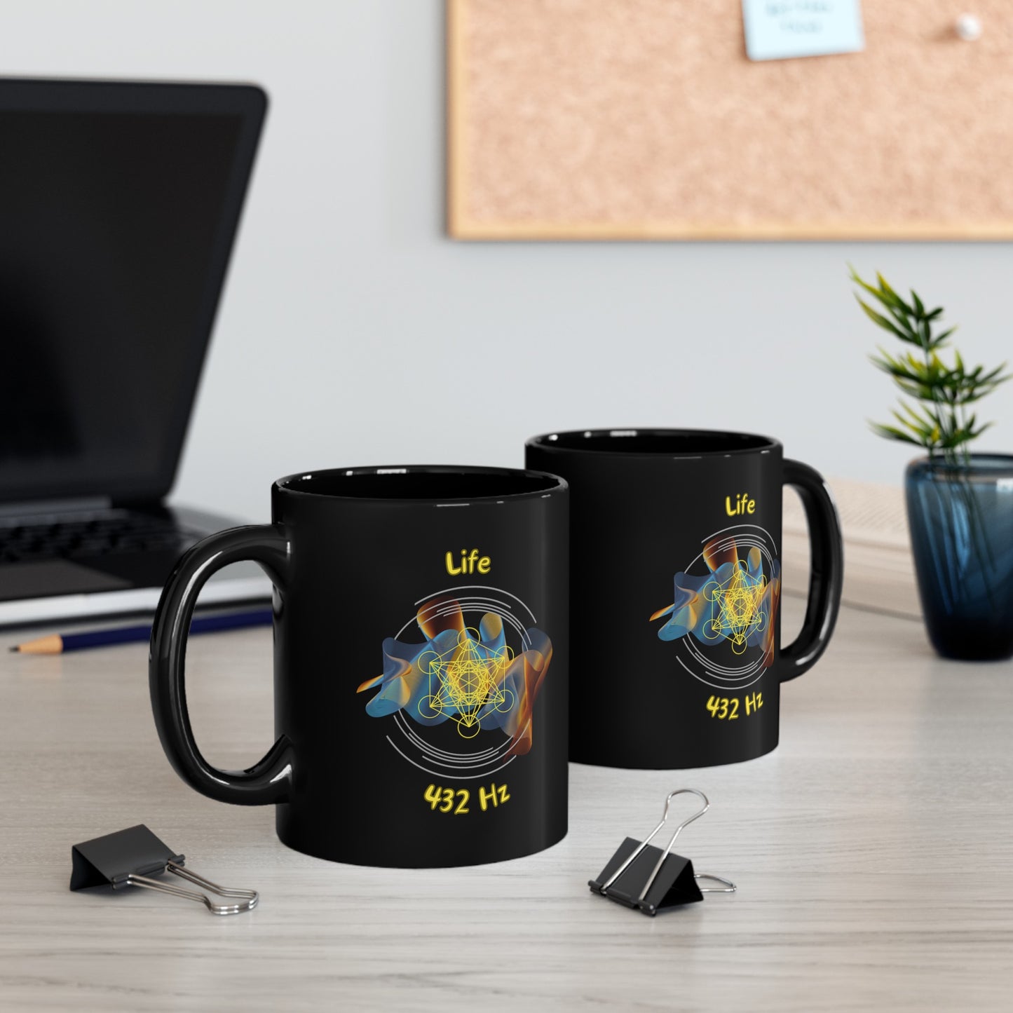 432 Hz Life (W1) Black Mug