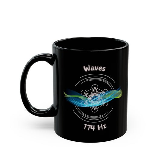 174 Hz Waves (W1) Black Mug