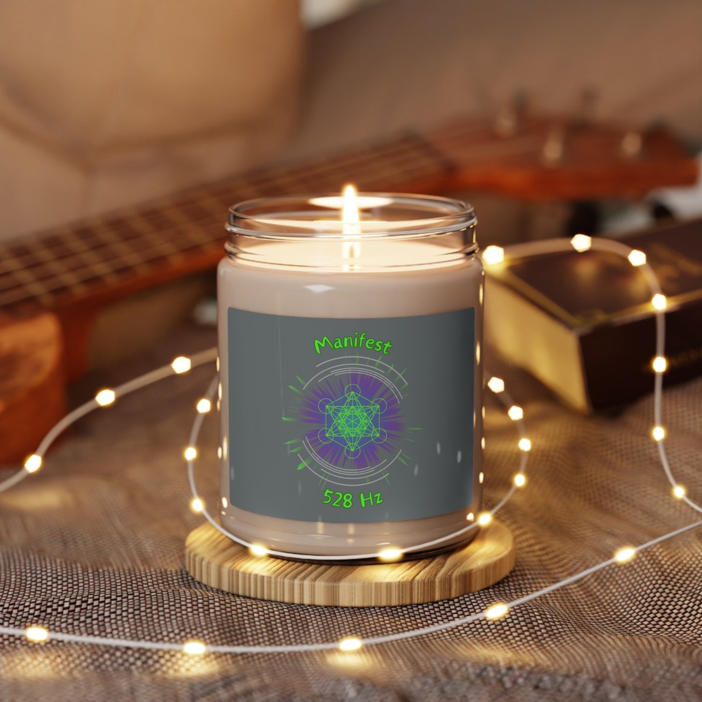 528 Hz Manifest (O1) Scented Soy Candle, 9oz