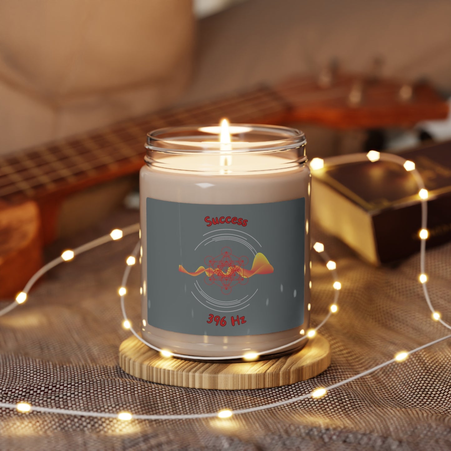 396 Hz Success (W1) Scented Soy Candle, 9oz