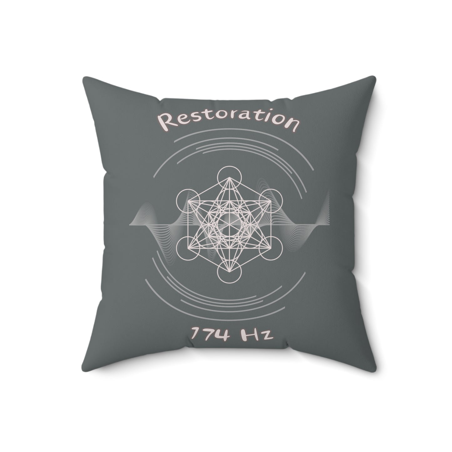 174 Hz Restoration (O1) Spun Polyester Square Pillow