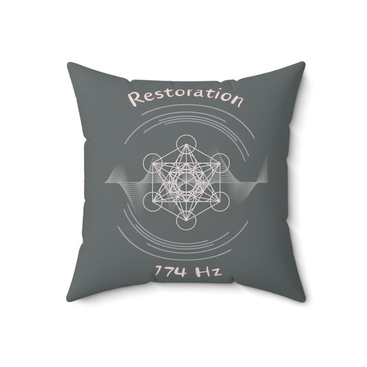 174 Hz Restoration (O1) Spun Polyester Square Pillow