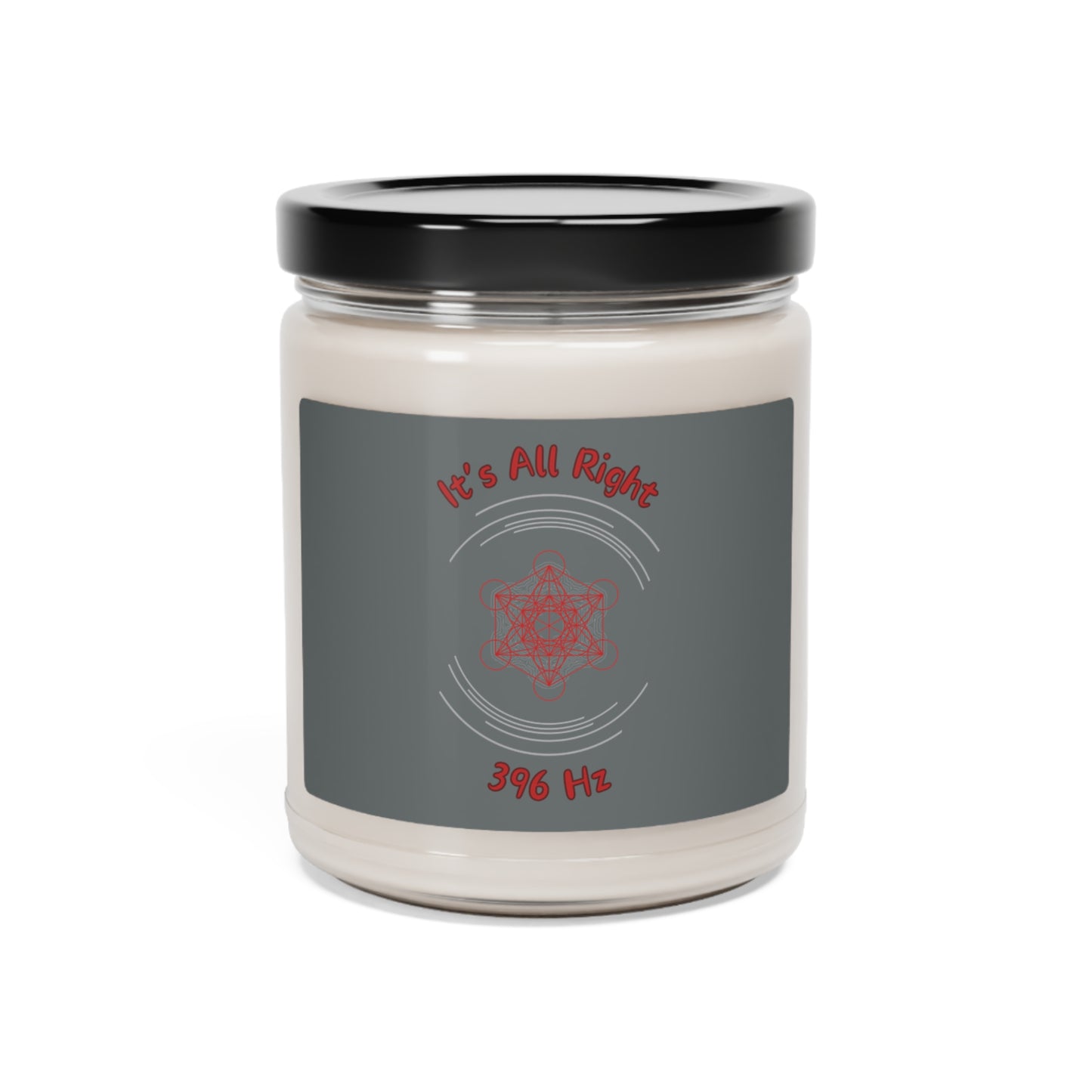 396 Hz It's All Right (C1) Scented Soy Candle, 9oz (Original Series - Crystal)