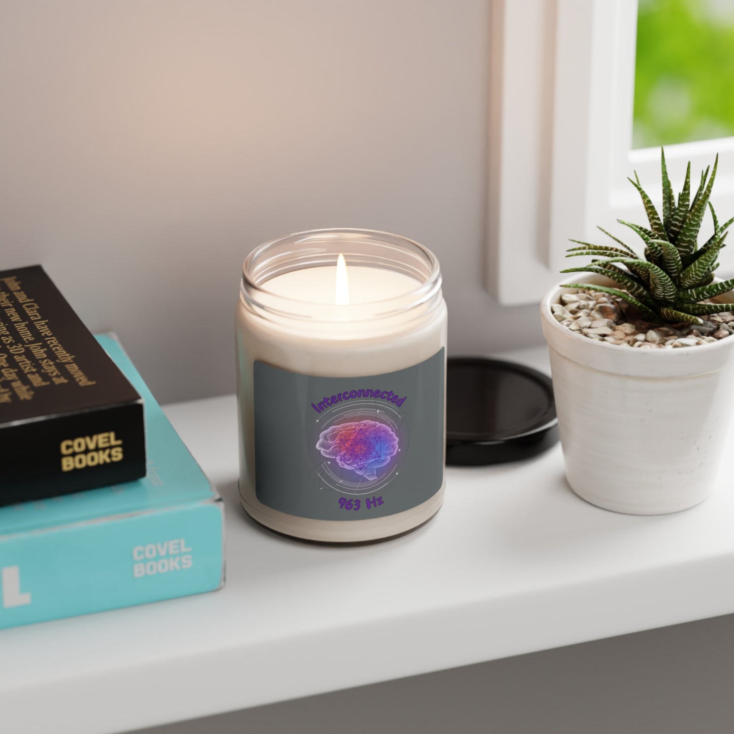 963 Hz Interconnected (O1) Scented Soy Candle, 9oz