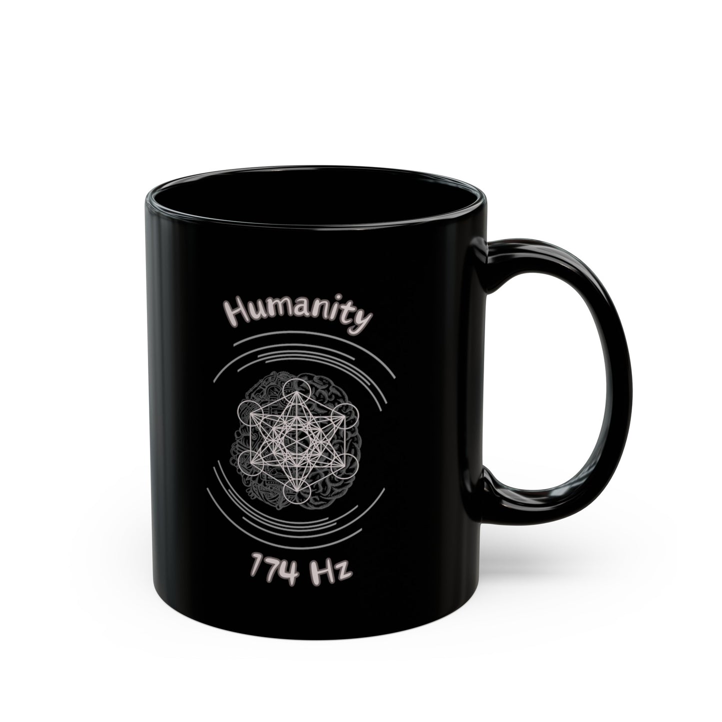 174 Hz Humanity (O1) Black Mug