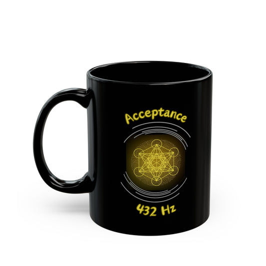 432 Hz Acceptance (O1) Black Mug