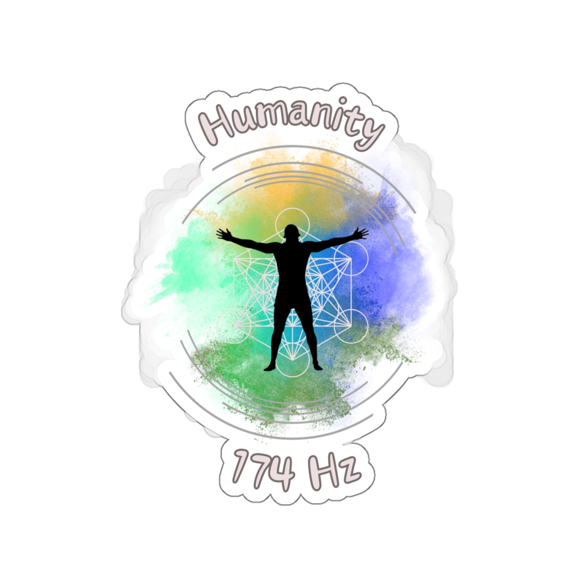 174 Hz Humanity (O2) Stickers