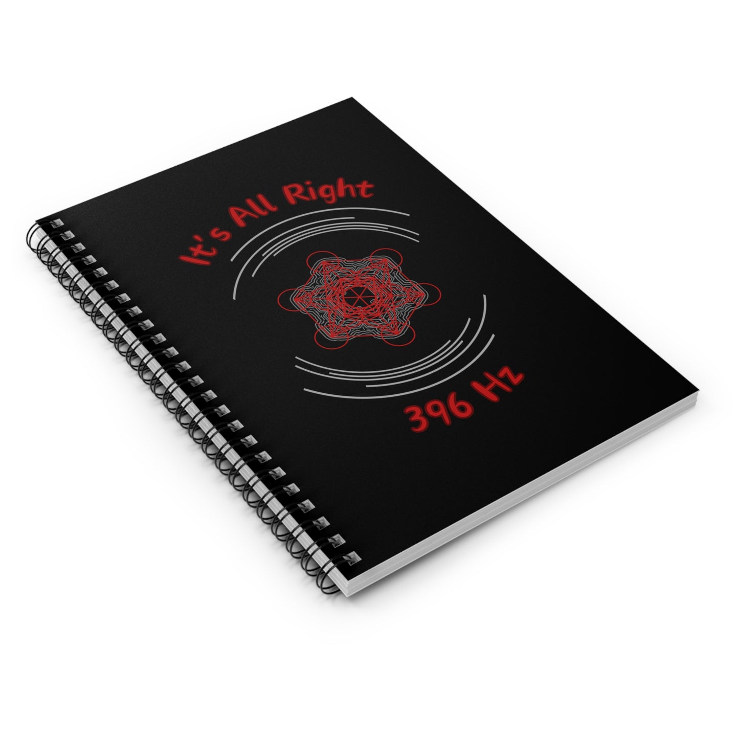 396 Hz It's All Right (C1) Spiral Notebook (Journal) - Ruled Line (Original Series - Crystal)