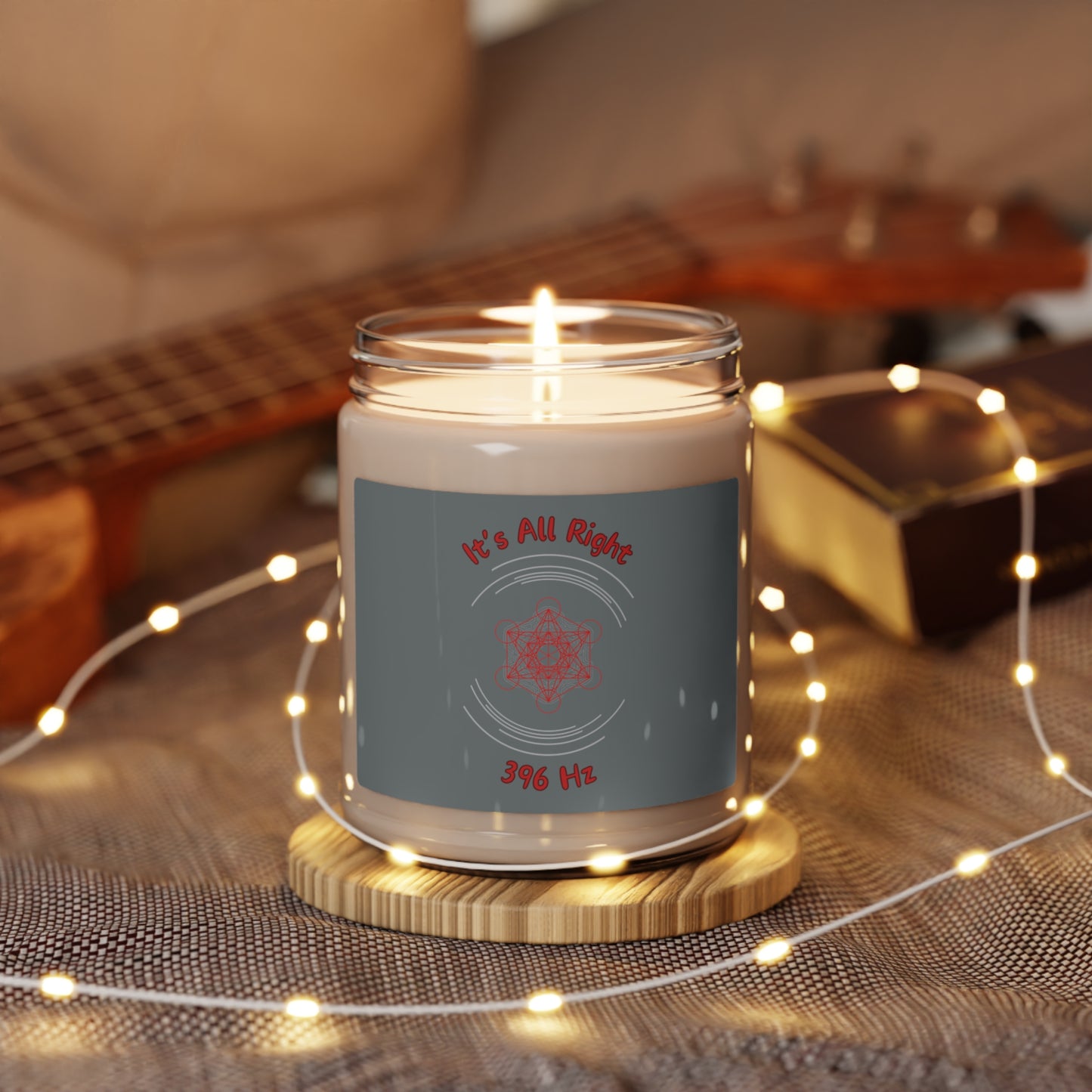 396 Hz It's All Right (C1) Scented Soy Candle, 9oz (Original Series - Crystal)