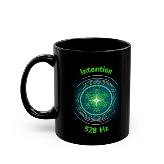 528 Hz Intention (O1) Black Mug