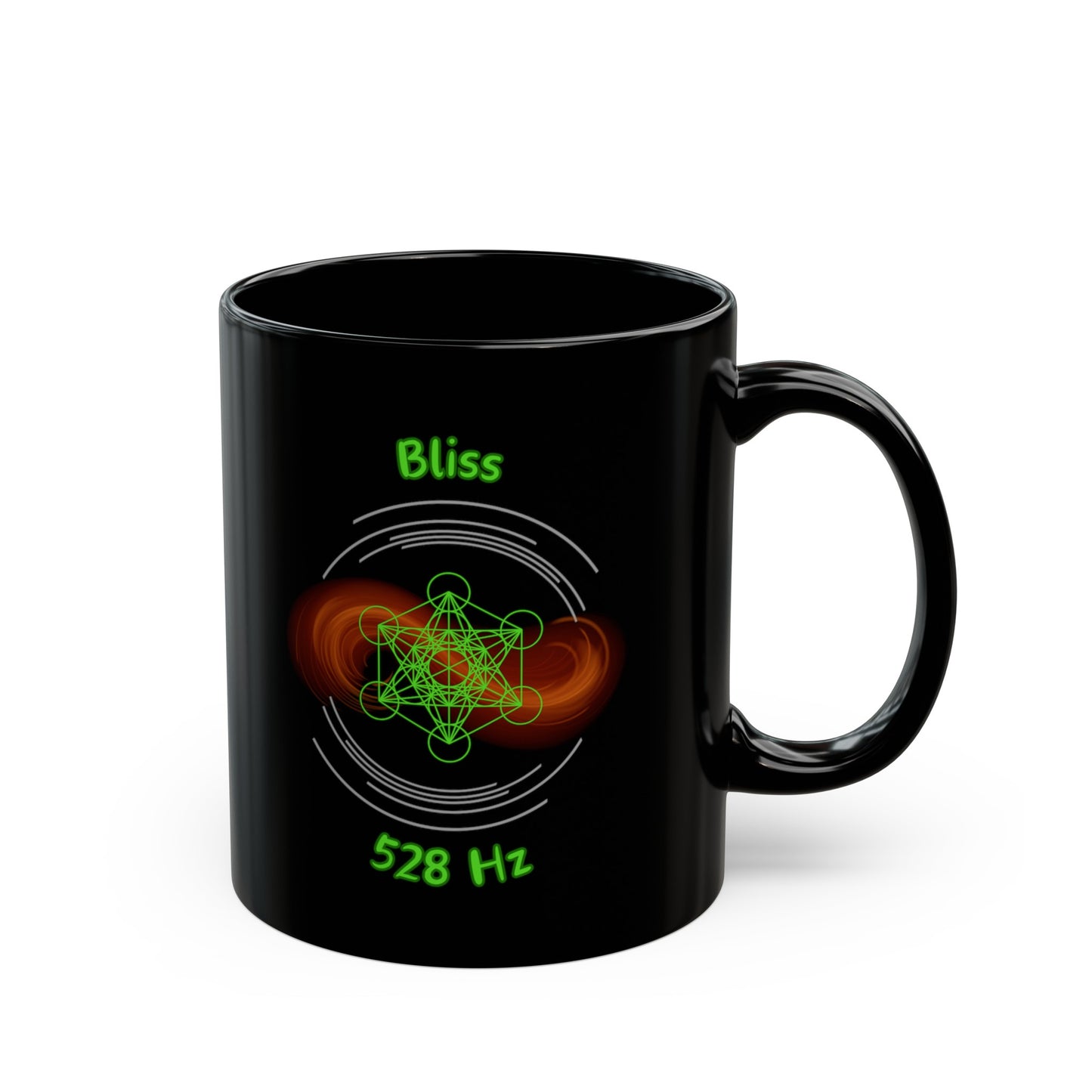 528 Hz Bliss (O1) Black Mug