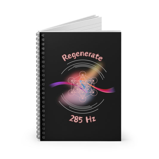 285 Hz Regenerate (W1) Spiral Notebook (Journal) - Ruled Line