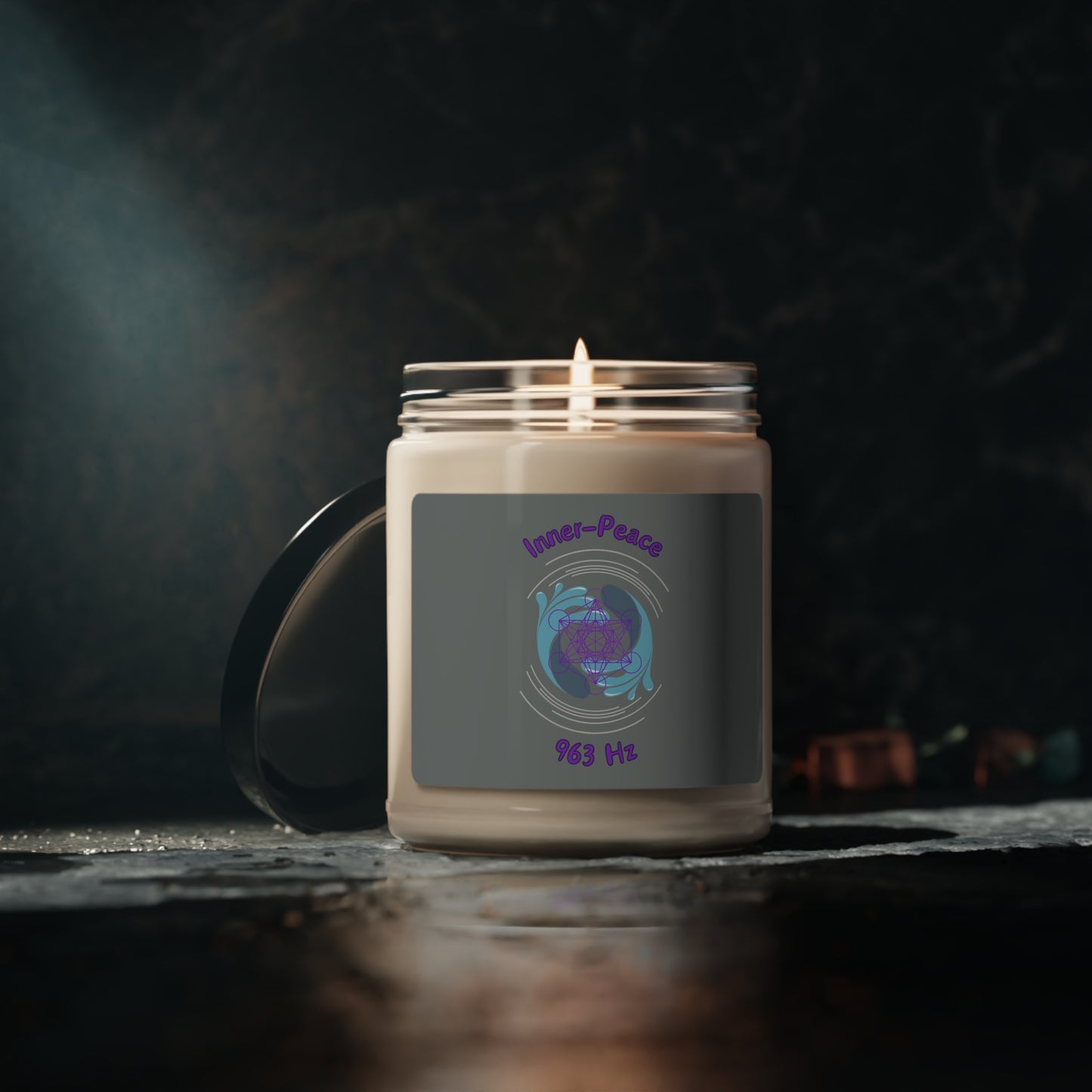 963 Hz Inner Peace (O1) Scented Soy Candle, 9oz