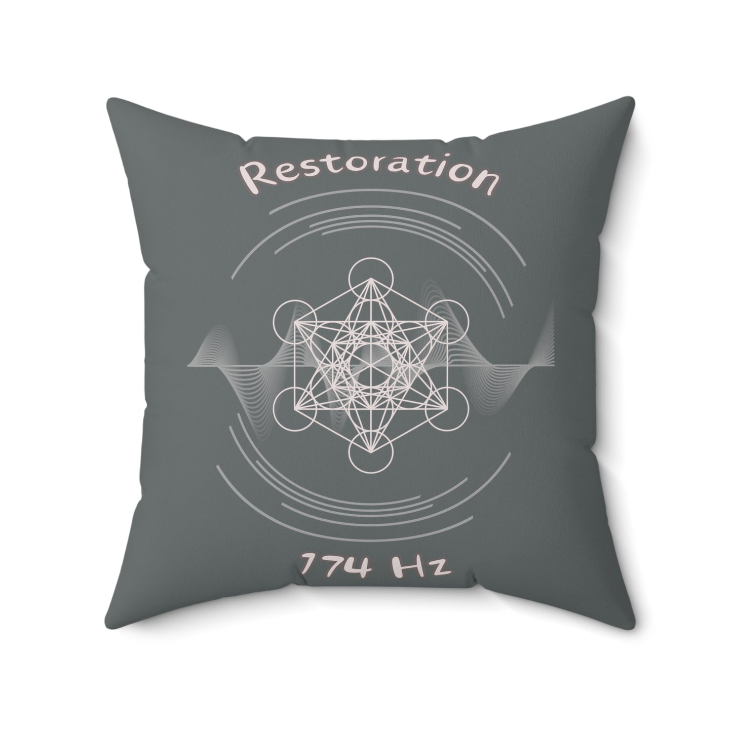 174 Hz Restoration (O1) Spun Polyester Square Pillow