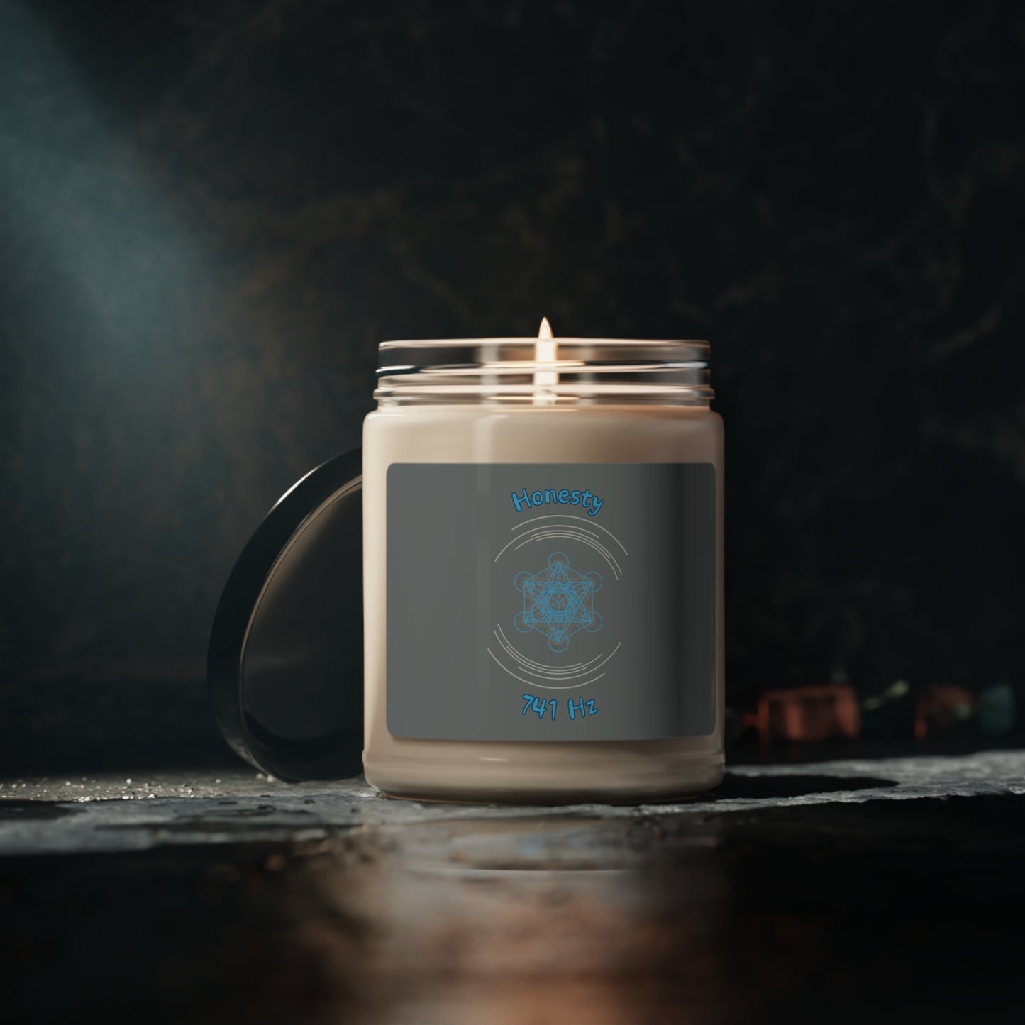 741 Hz Honesty (C1) Scented Soy Candle, 9oz (Original Series - Crystal)