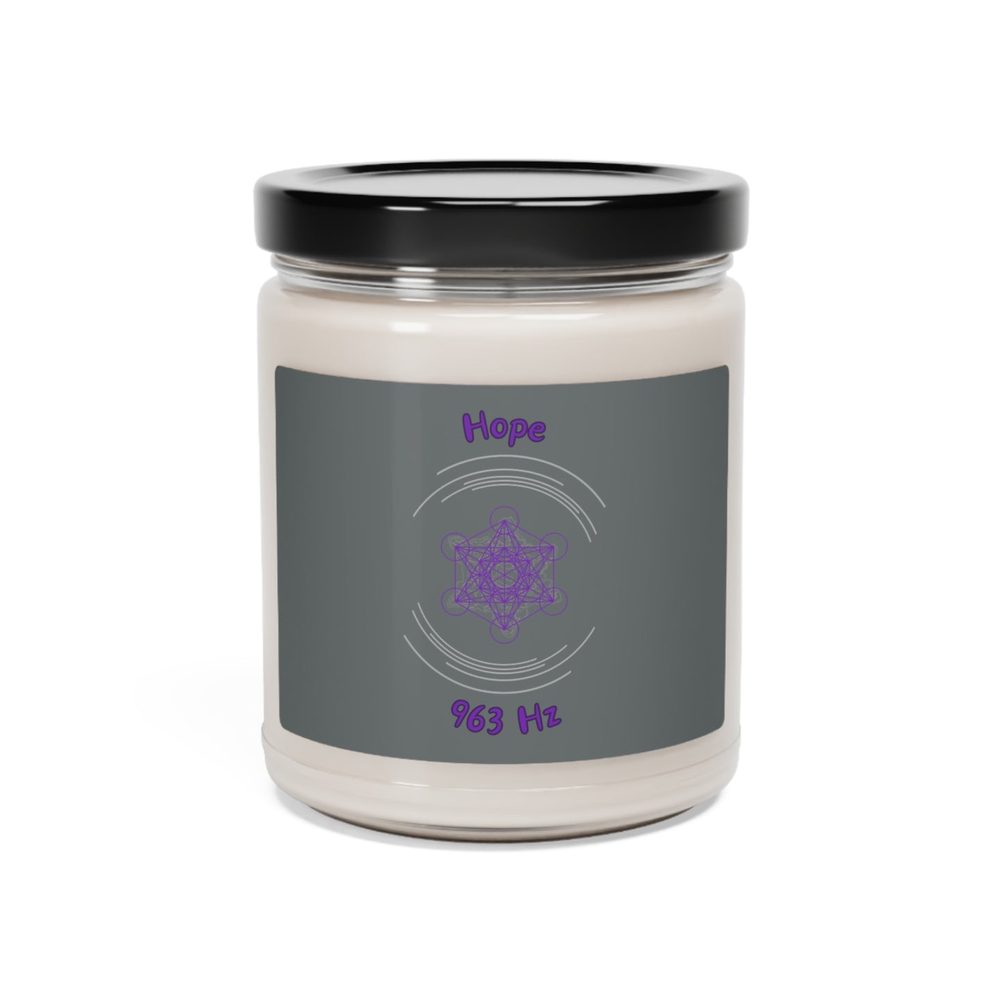 963 Hz Hope (C1) Scented Soy Candle, 9oz (Original Series - Crystal)