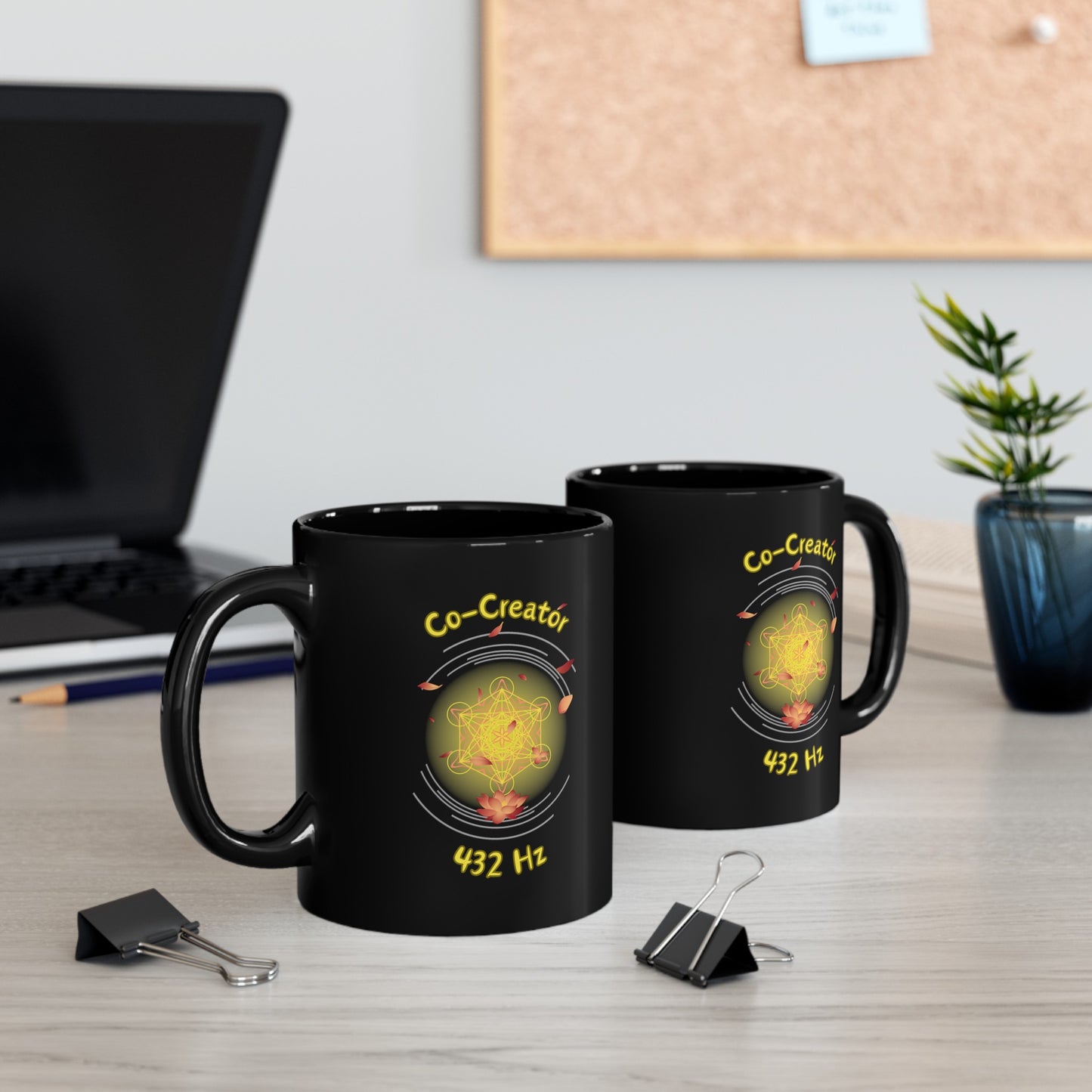 432 Hz Co-Creator (O3) Black Mug