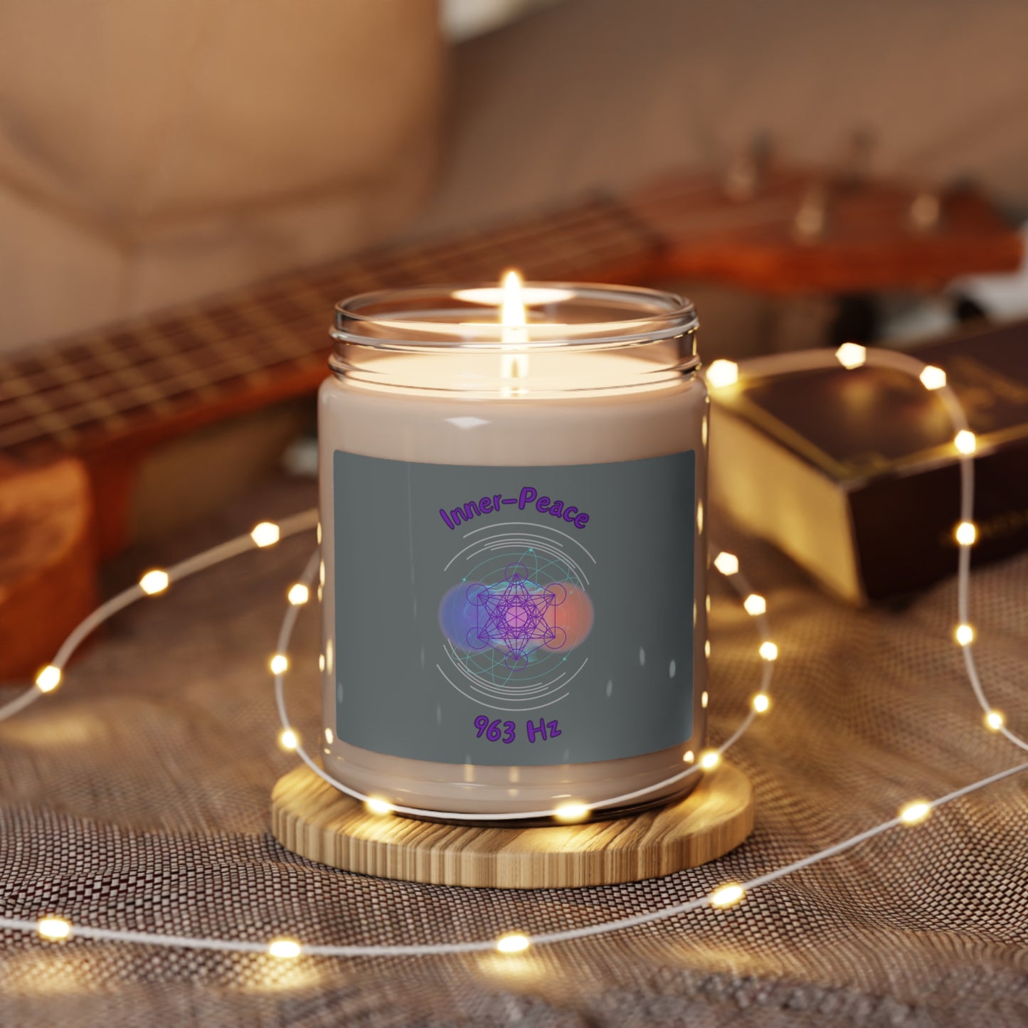 963 Hz Inner-Peace (O2) Scented Soy Candle, 9oz