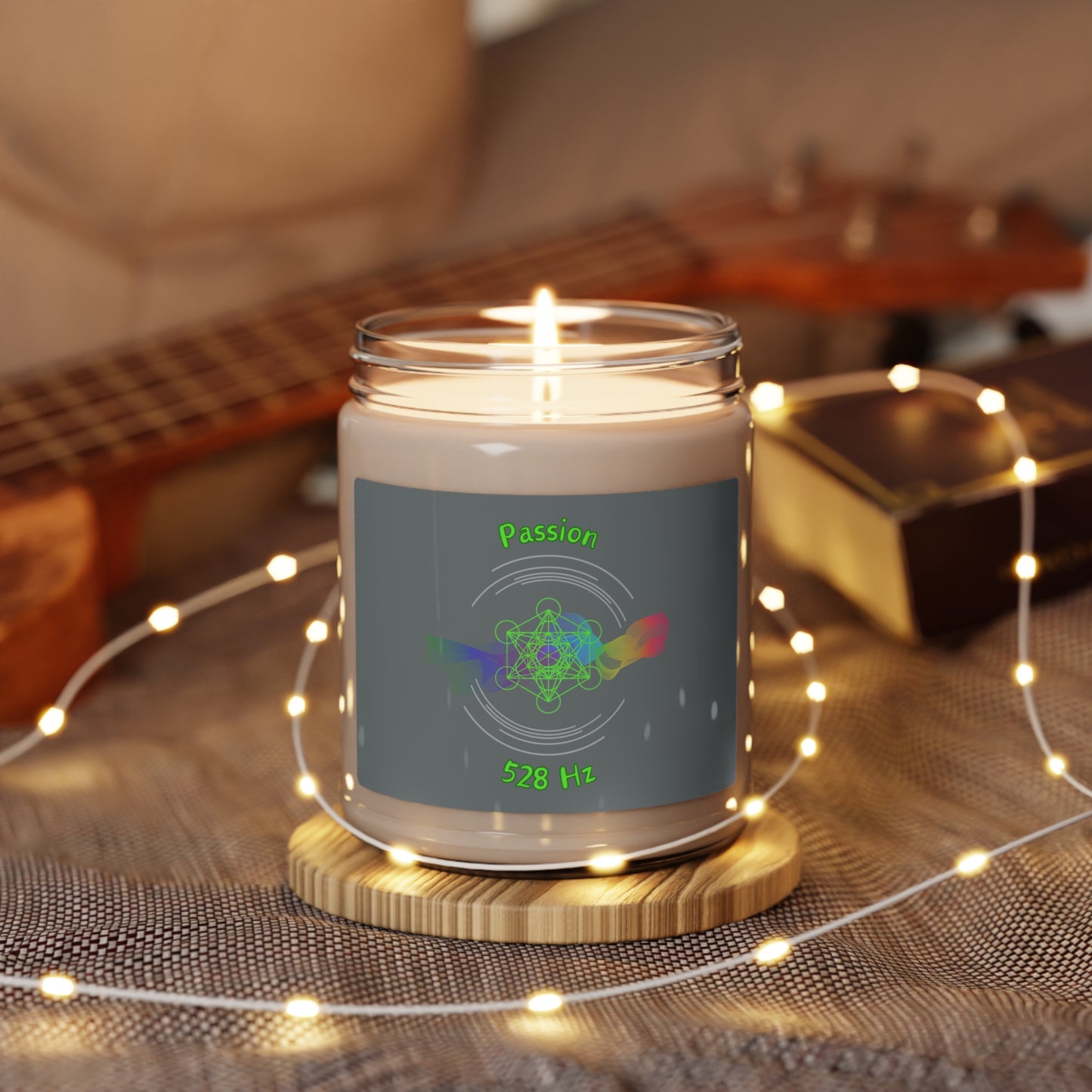 528 Hz Passion (W1) Scented Soy Candle, 9oz