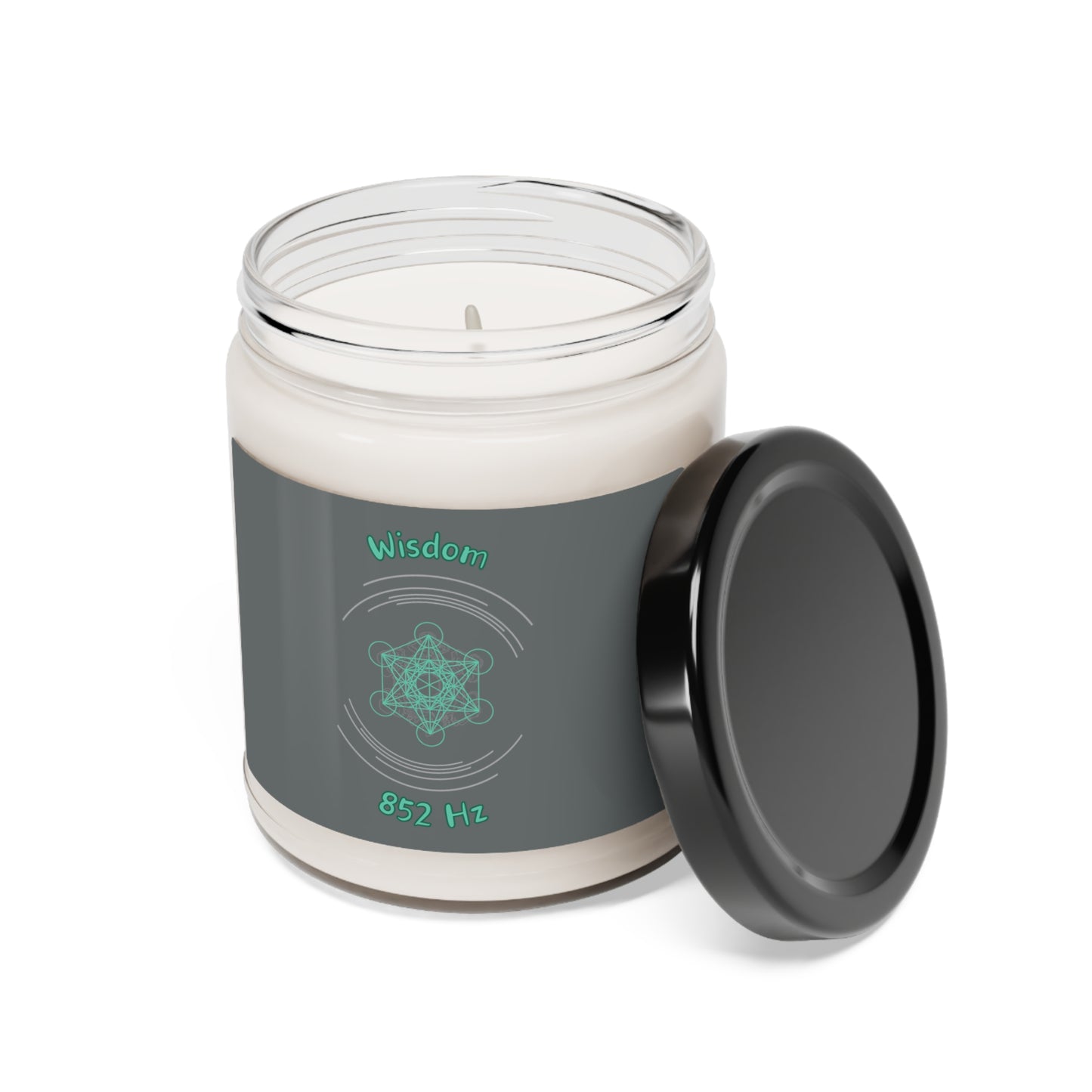 852 Hz Wisdom (C1) Scented Soy Candle, 9oz (Original Series - Crystal)