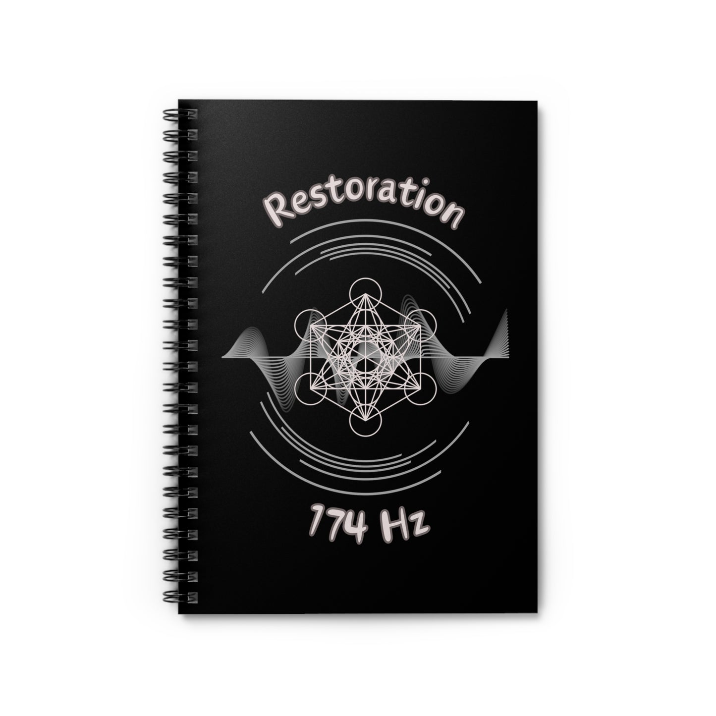 174 Hz Restoration (W1) Spiral Notebook (Journal) - Ruled Line