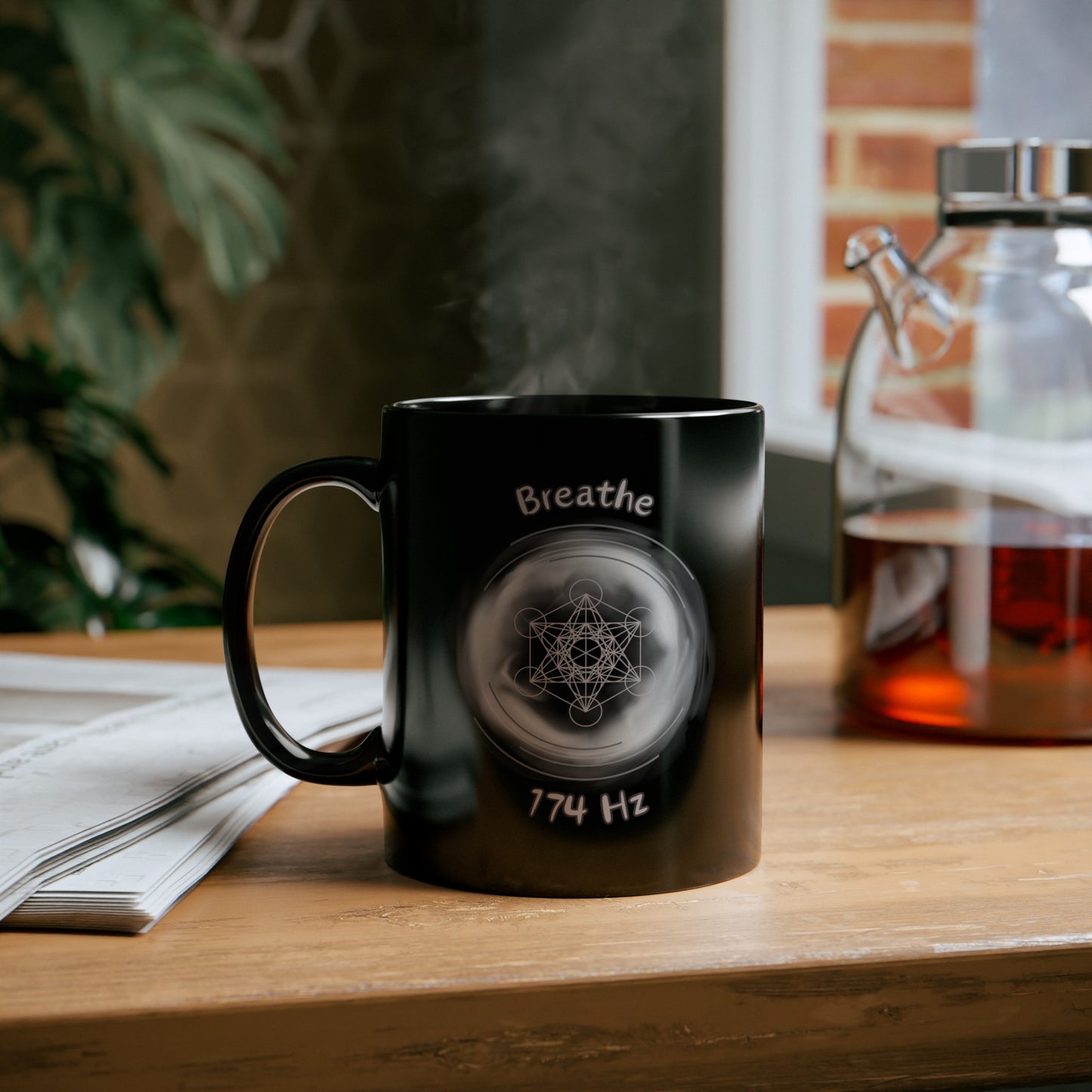 174 Hz Breathe (O1) Black Mug