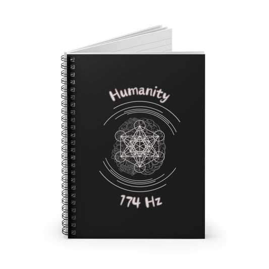 174 Hz Humanity (O1) Spiral Notebook (Journal) - Ruled Line