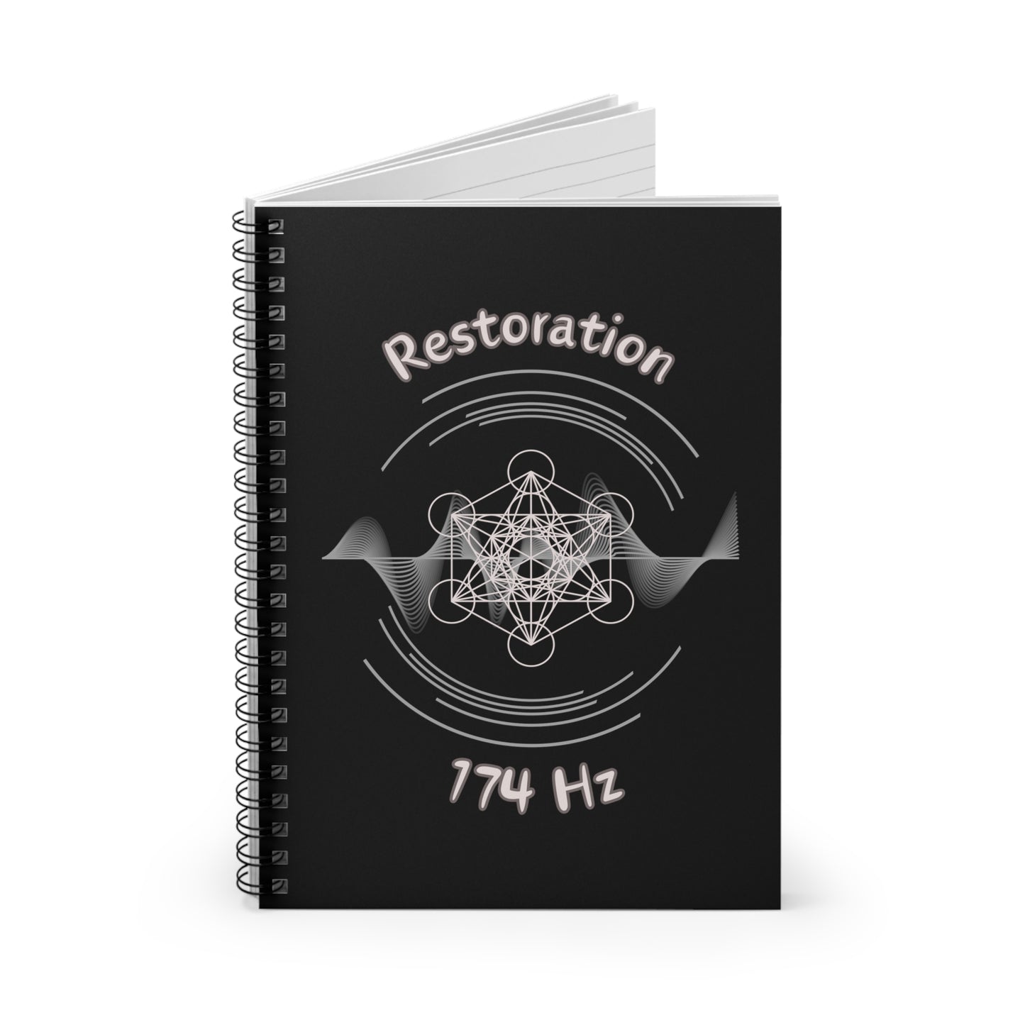 174 Hz Restoration (W1) Spiral Notebook (Journal) - Ruled Line