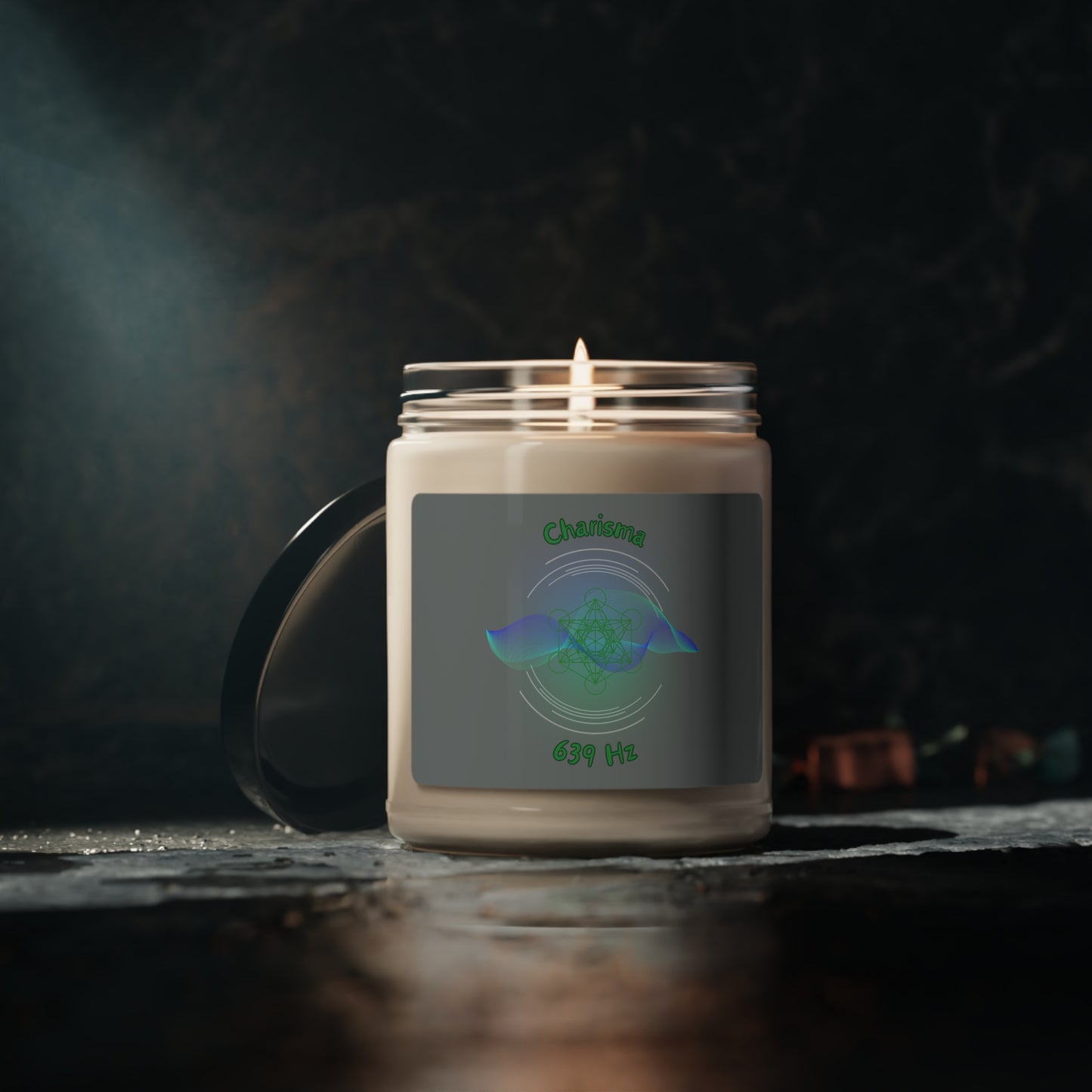 639 Hz Charisma (W1) Scented Soy Candle, 9oz