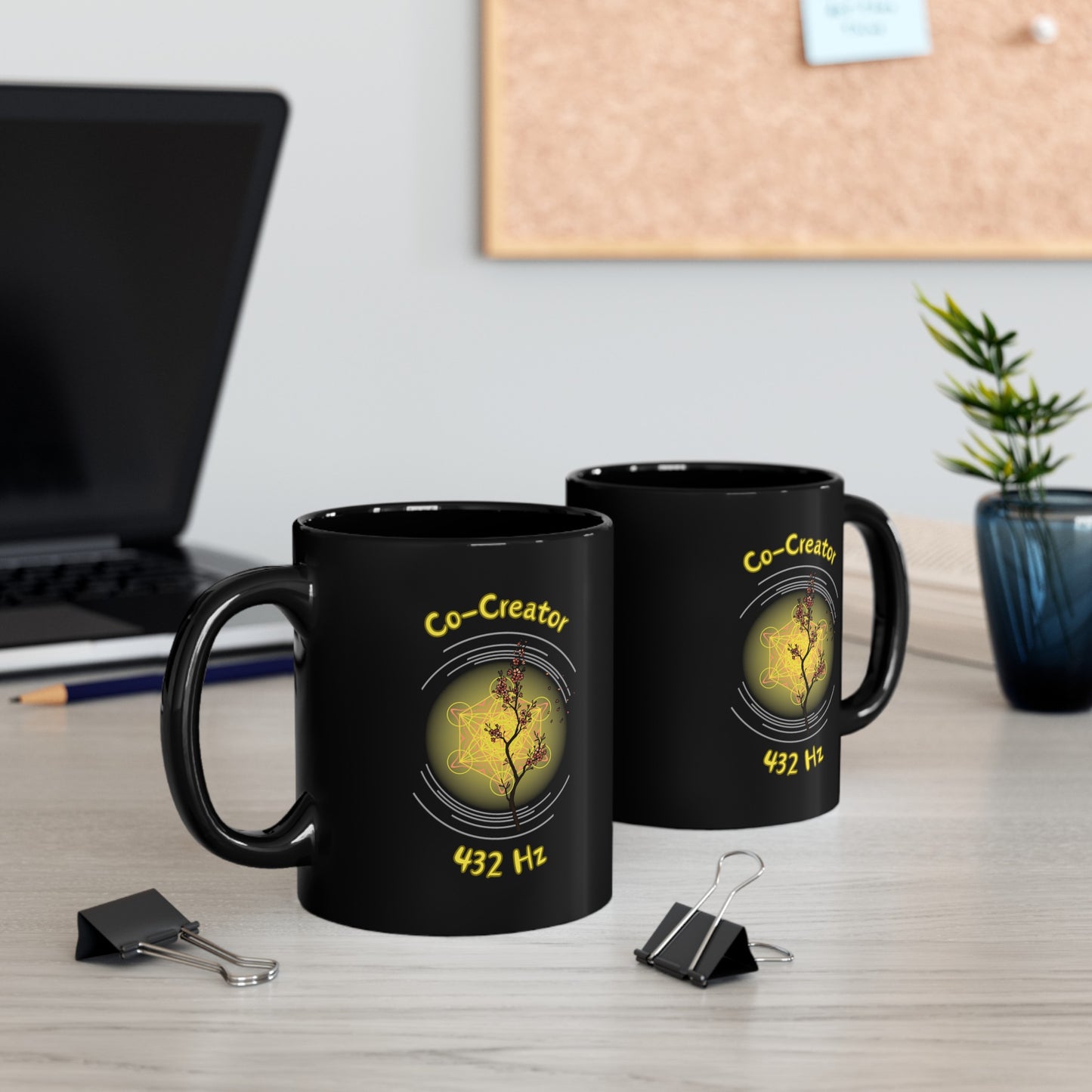 432 Hz Co-Creator (O4) Black Mug