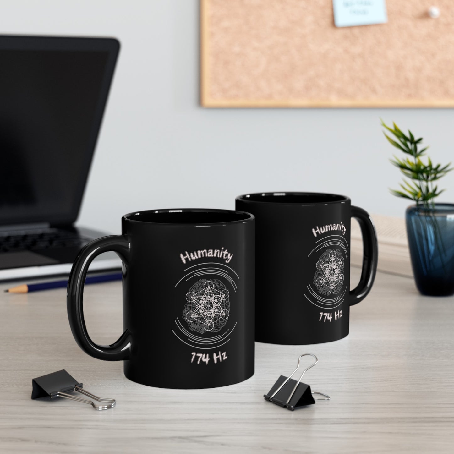 174 Hz Humanity (O1) Black Mug