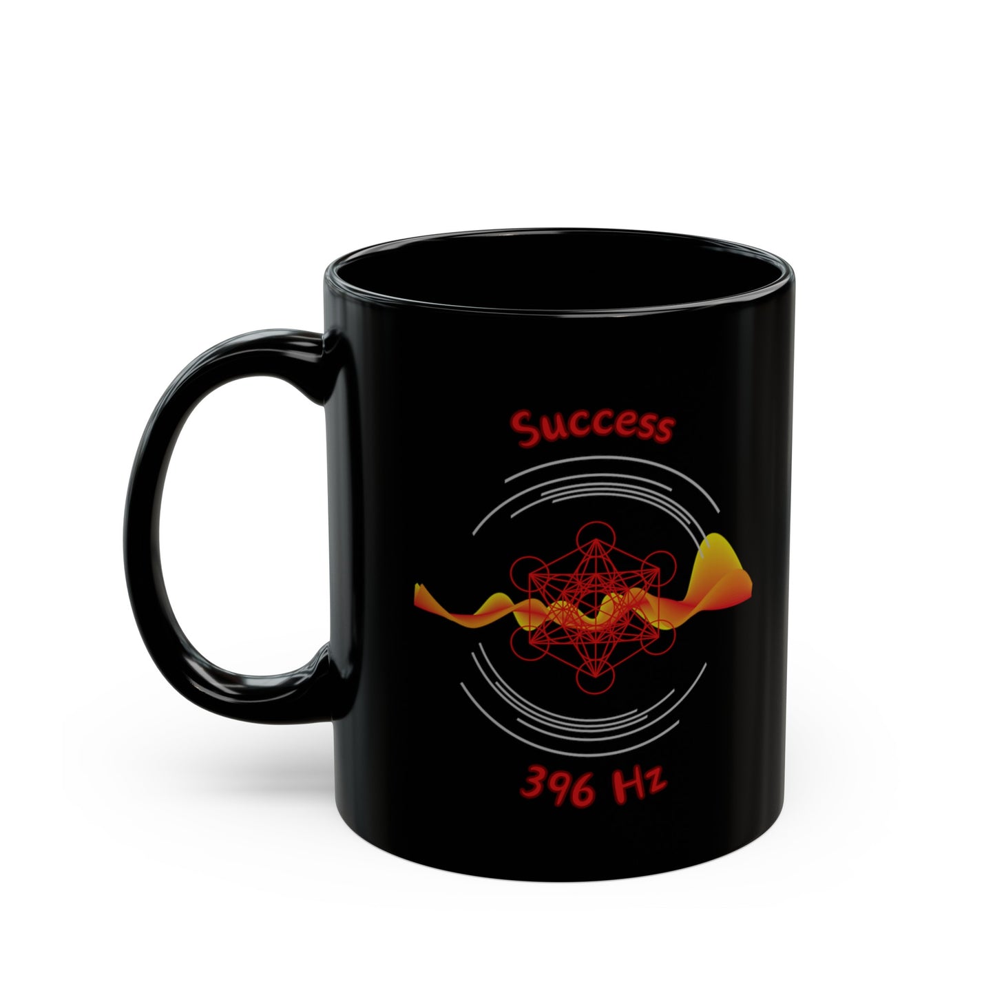 396 Hz Success (W1) Black Mug