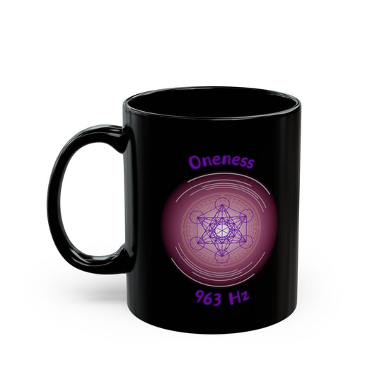 963 Hz Oneness (O1) Black Mug