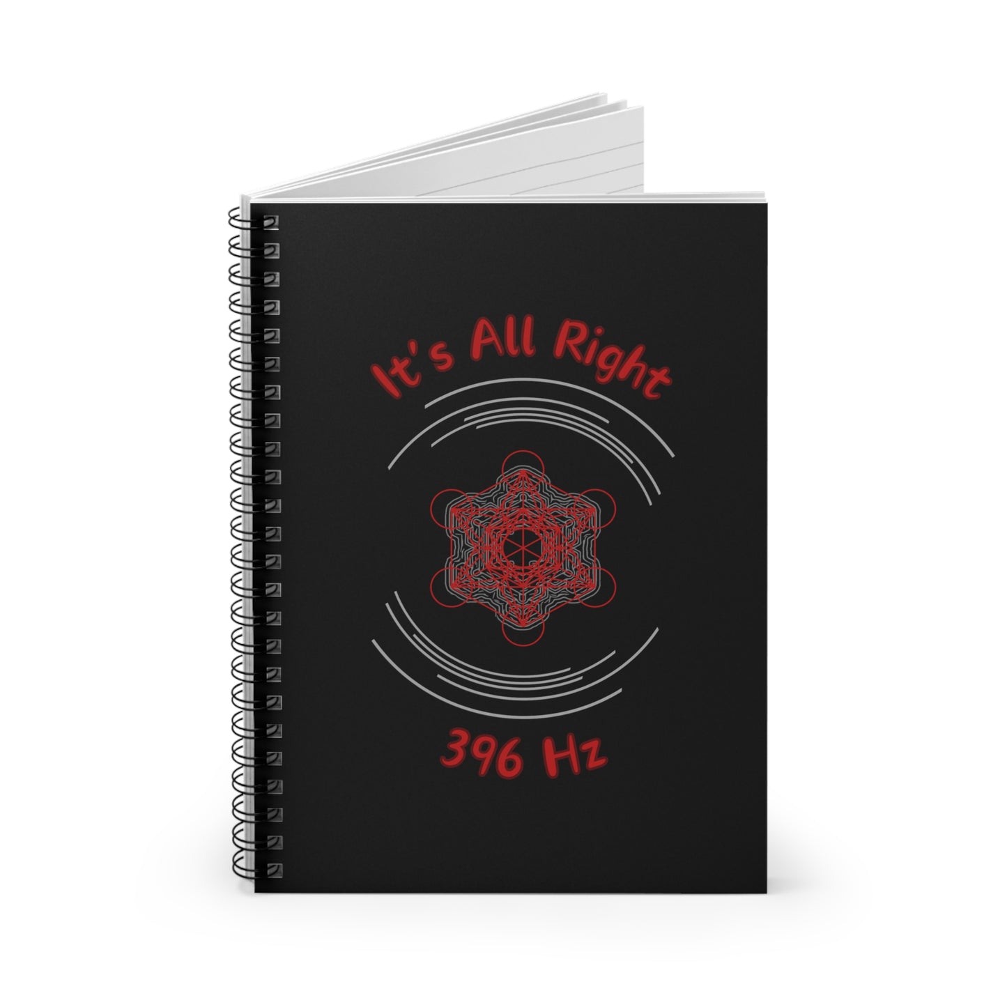 396 Hz It's All Right (C1) Spiral Notebook (Journal) - Ruled Line (Original Series - Crystal)