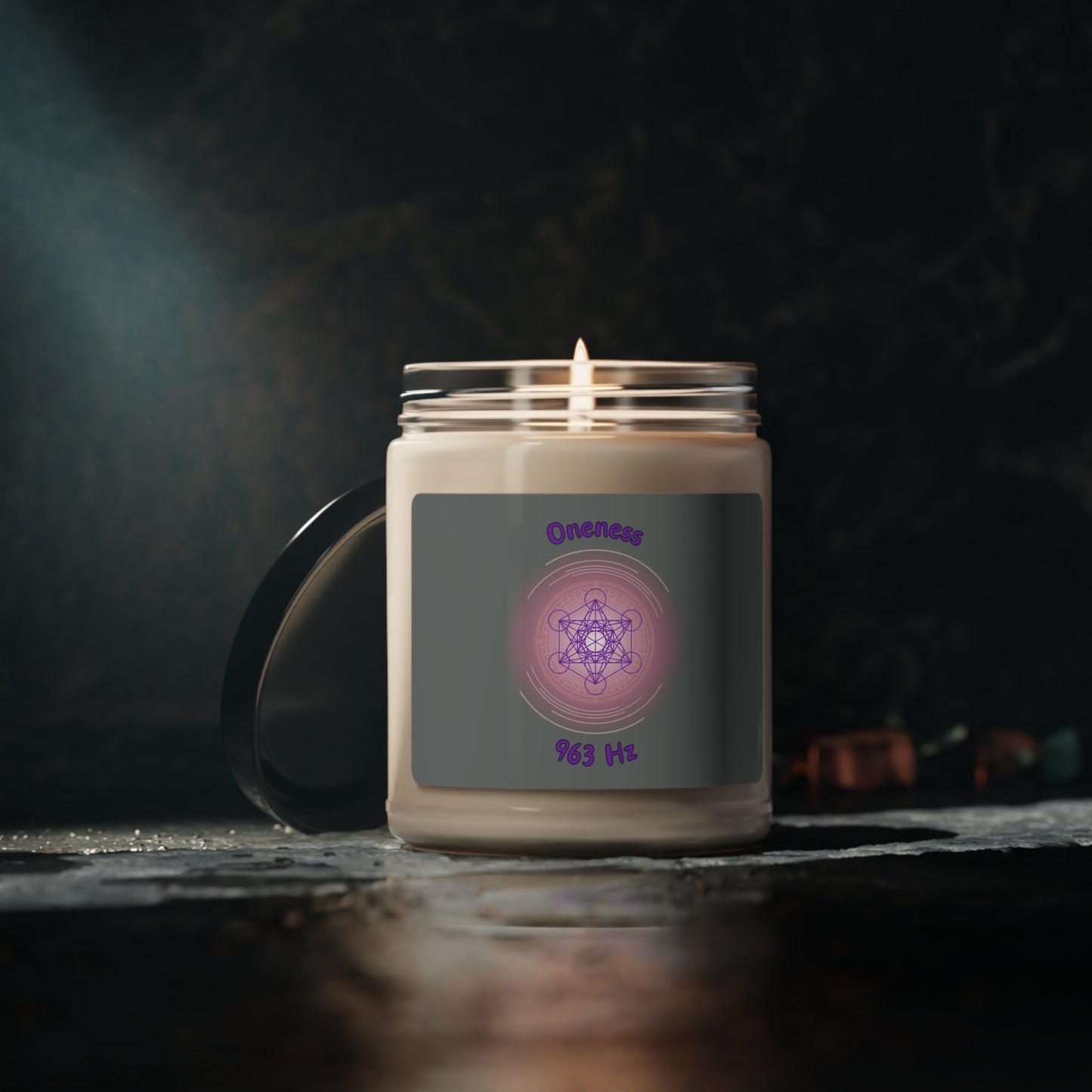 963 Hz Oneness (O1) Scented Soy Candle, 9oz