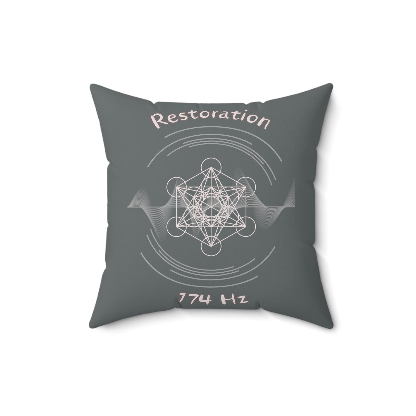 174 Hz Restoration (O1) Spun Polyester Square Pillow